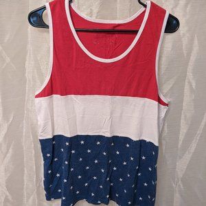 Brooklyn Cloth Red, White and Blue tank top Small